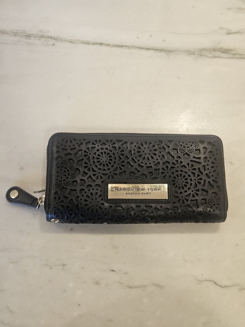 Marc New York Black Perforated Wallet
